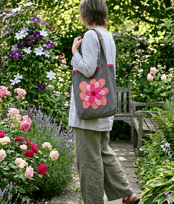 Sac brodé "Pétale Souvenir"