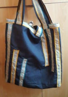 Sac incrustation carreau