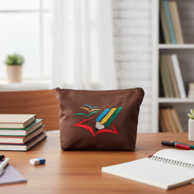 Trousse brodée  L'envol  L'Envolée Créative