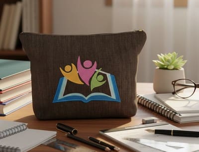 Trousse brodée  L'envol  L'Évasion Culturelle