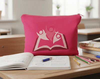 Trousse  brodée  L'envol  « L'evasion »