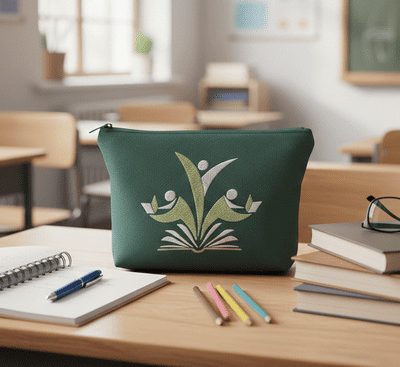 Trousse brodée  L'envol  "Symphonie"