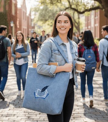 Sac brodé L'envol " l'envol du savoir "