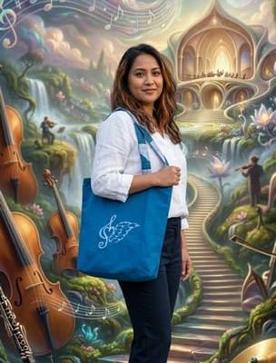 Sac brodé music "Symphonie Céleste"