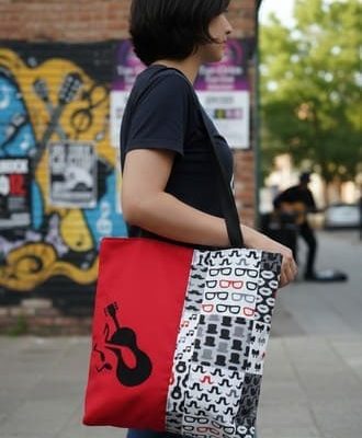 Sac brodé music "Rock en Scène"