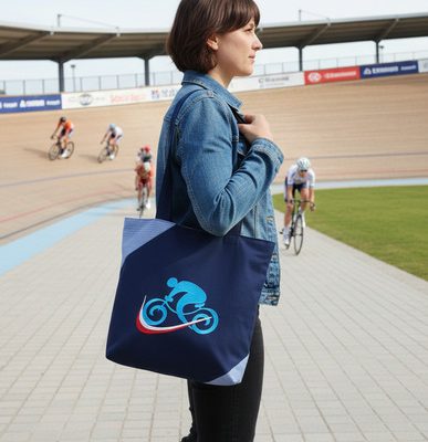 Sac brodé sport "Échappée Bleue"