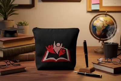 Trousse brodée  L'envol L'éveil artistique