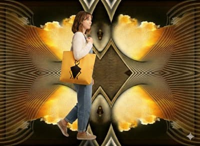 sac chat brodé Écho Chronos et sa trousse