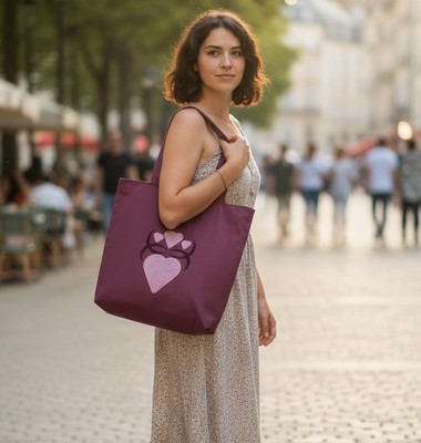Sac brodé Cœur à Cœur et sa pochette