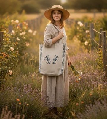 Sac brodé "Duo de Flore"