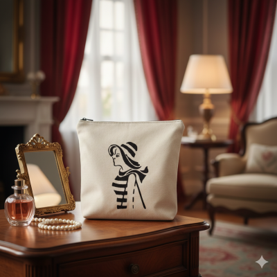 Trousse brodé femme "L’Élégance Parisienne"
