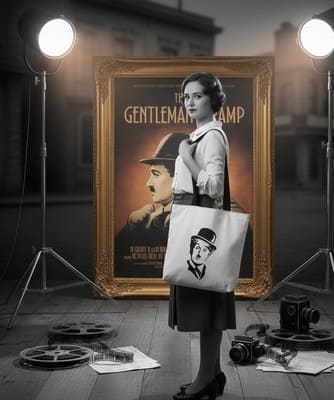 Sac brodé cinéma charlot "Les Temps Modernes"