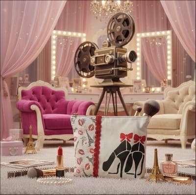 Trousse brodée chaussures 1