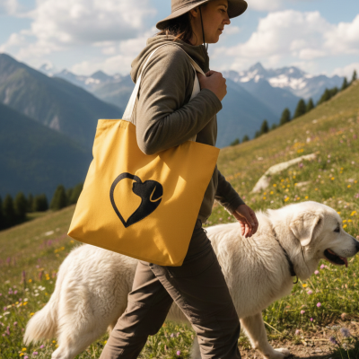 sac brodé chien "Cœur Fidèle"