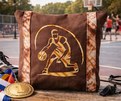 Trousse brodée sport "L'Élan d'Or"