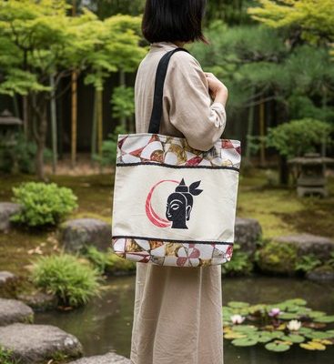 Sac brodé zen "Le Songe de l'Éveillé"