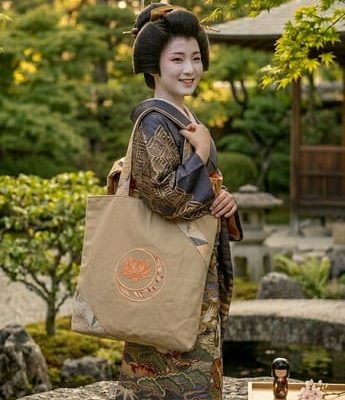 Sac brodé Yin Yang "L'Éveil du Lotus"