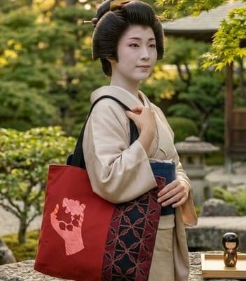 Sac brodé Yin Yang "La Main de Sagesse"