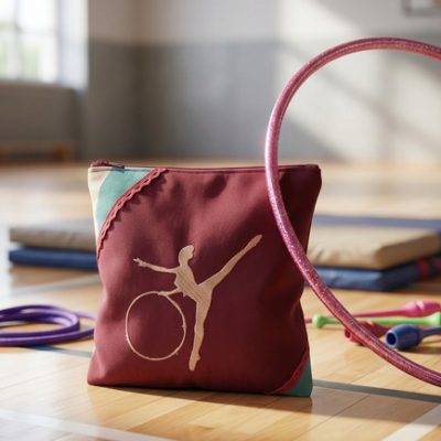 Trousse brodée sport "L'Envol Rythmique"