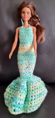 Barbie robe longue verte