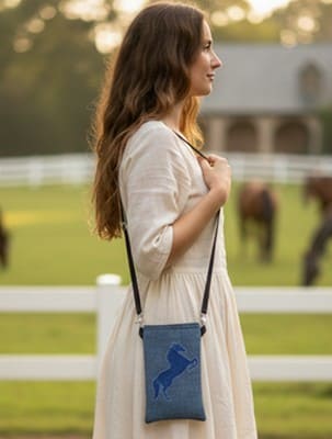 pochette téléphon cheval cabré