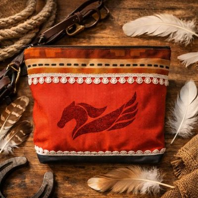 Trousse brodée cheval « Pégase Impérial »