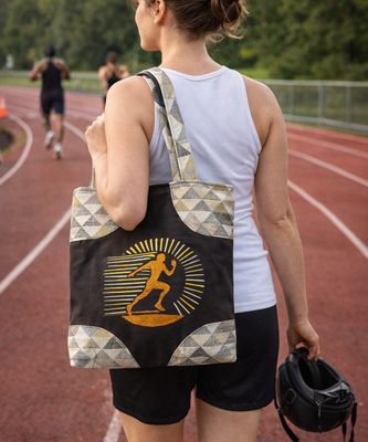 sac brodé sport "L'Onde de Choc"